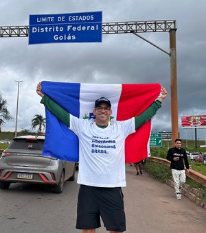 Leonardo Dias chega ao DF após caminhada nacional ao lado de Nikolas Ferreira