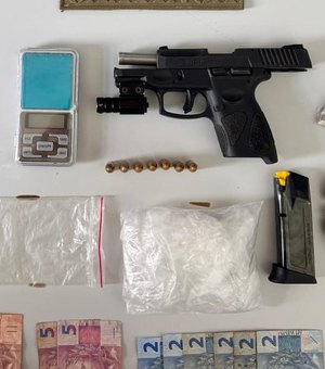 Em Piranhas, menor é apreendido e jovem é preso com drogas e arma de fogo