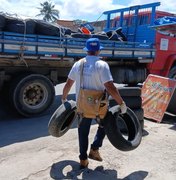 Mutirão da Prefeitura de Maceió recolhe pneus abandonados na capital
