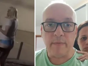 Pastor é flagrado de calcinha e peruca loira em frente a bar