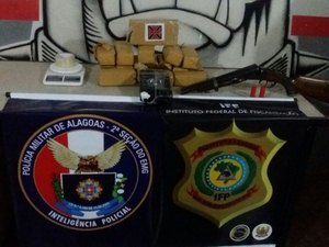 Operação prende três pessoas e apreende 10 kg de maconha, arma e dois veículos