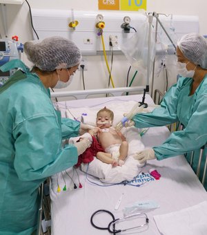 Bebê do Rio Grande do Norte é atendida no Hospital da Criança de Alagoas