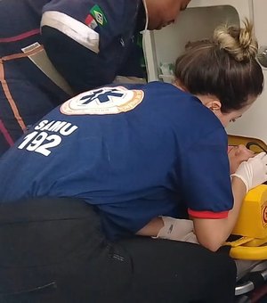 Colisão entre carro e moto deixa homem ferido em Feira Grande