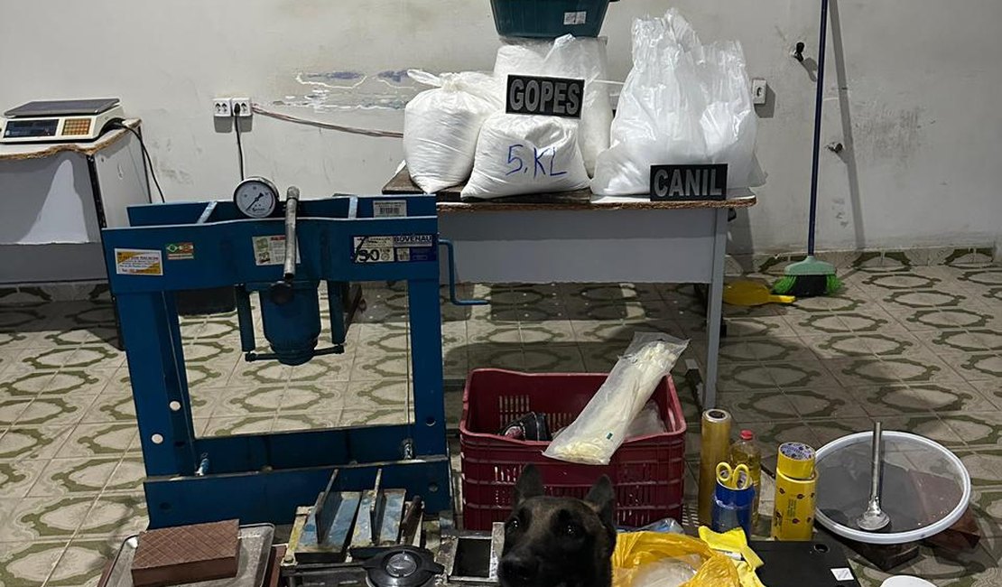 Polícia desmantela refinaria de drogas e apreende mais de 51 quilos de cocaína em Arapiraca