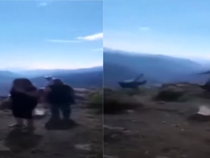 Homem filma viagem em família e flagra momento em que sogra cai de penhasco