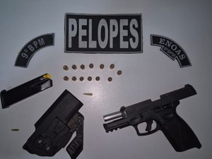 Homem é preso com pistola de uso restrito em bar de Delmiro Gouveia