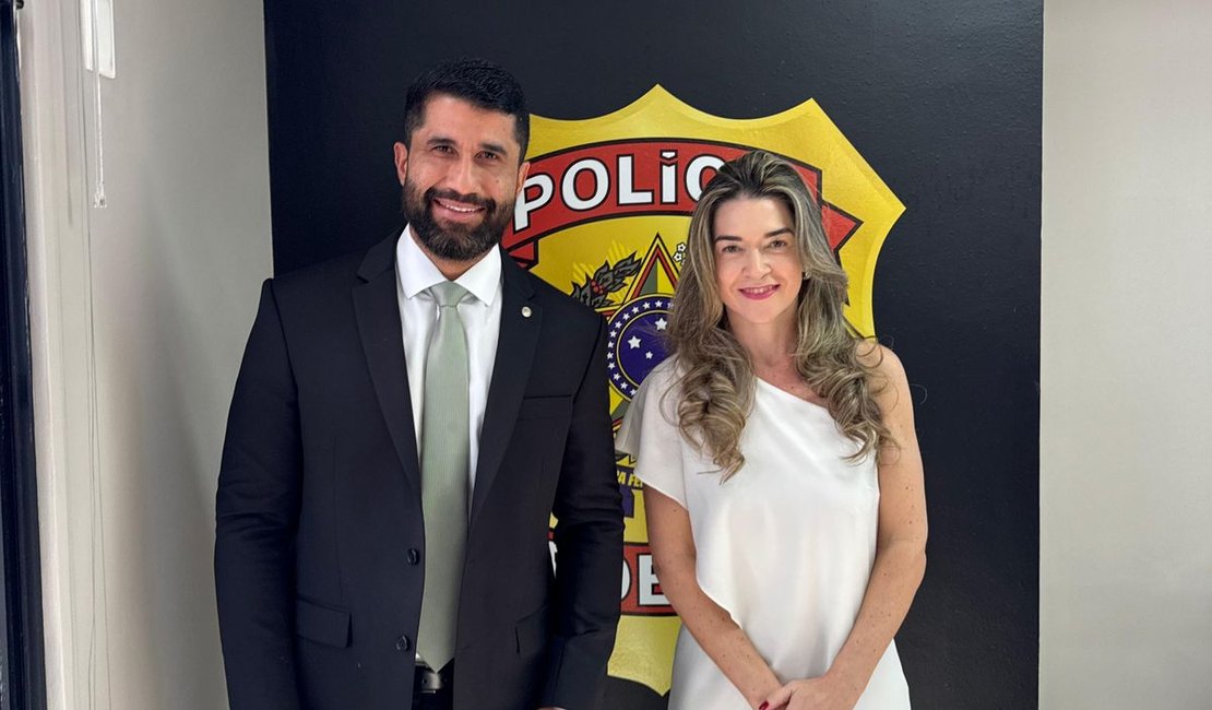 Deputado Fabio Costa recebe nova superintendente da Polícia Federal em Alagoas