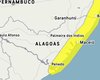 Inmet renova alerta de chuvas para 36 municípios de Alagoas