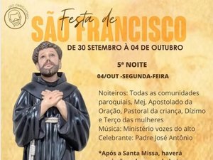 Paróquias celebram Dia de São Francisco em Maceió nesta segunda-feira (4)