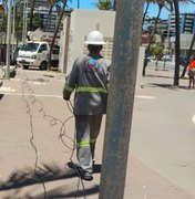 Após furto de cabos da rede elétrica fiação é reposta no bairro Jatiúca