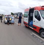 [Vídeo] Acidente envolvendo ambulância do Samu deixa o trânsito lento na AL 110