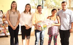 Gestantes, nutrizes e crianças recebem cestas nutricionais em Craíbas