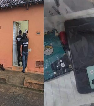 Homem é preso por armazenar pornografia infantojuvenil em Arapiraca; celulares e HDs foram apreendidos
