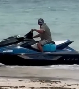 Criança quase é atingida por moto aquática na Praia Barra Grande, em Maragogi