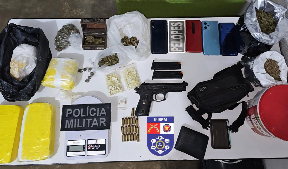 Quadrilha é presa suspeita de tráfico de entorpecentes no município de Japaratinga