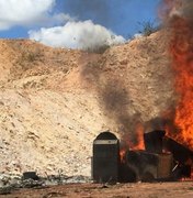 Cerca de 100 máquinas caça-níquéis são incineradas em Arapiraca