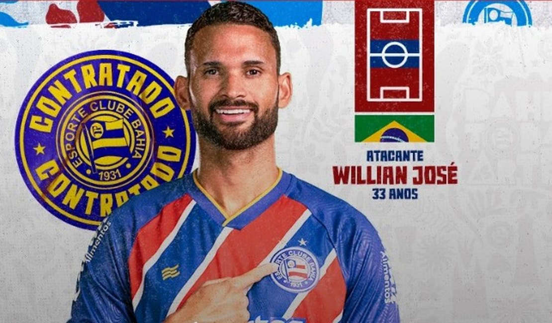 Jogador alagoano de Porto Calvo, Willian José é o mais novo contratado do Bahia