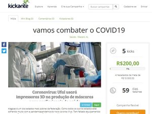 Instituto cria campanha de arrecadação de fundos para a compra de testes rápidos contra coronavírus