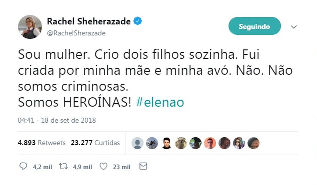 Sheherazade adere a protesto contra Bolsonaro e é criticada na internet