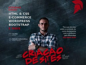 Curso para criação de sites começa no próximo sábado (2)
