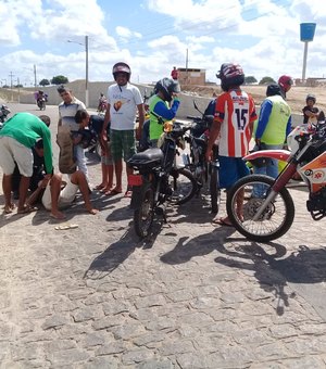 Colisão frontal deixa dois motociclistas feridos em Arapiraca