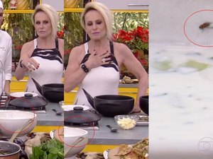 Barata é encontrada no prato de Ana Maria Braga e gera revolta na Globo