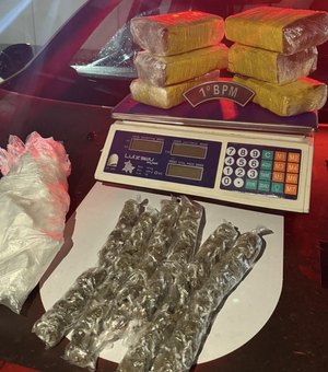 Três armas de fogo e quase 4kg de drogas são apreendidas em ações policiais na capital e interior