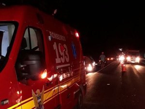Colisão deixa três feridos em trecho da BR-316, em Santana do Ipanema