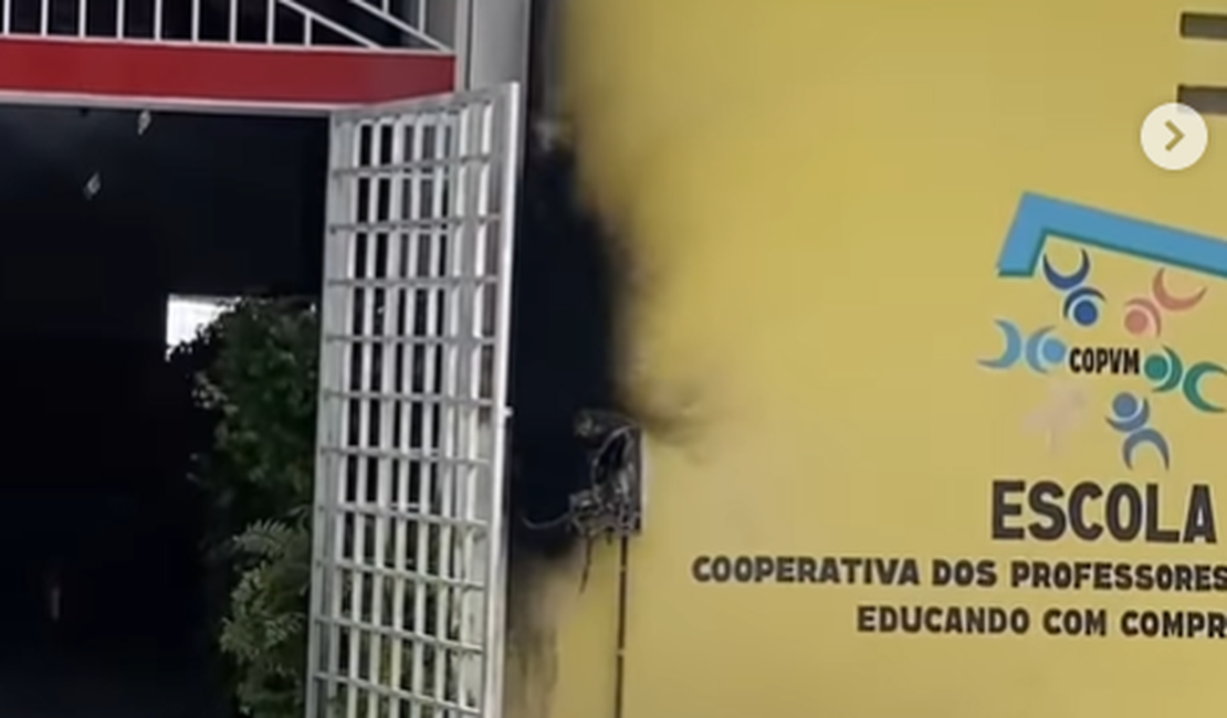 Incêndio provocado por curto-circuito assusta alunos e funcionários em escola de Delmiro Gouveia