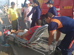 Mais um acidente de trânsito foi registrado em Arapiraca deixando pessoa ferida
