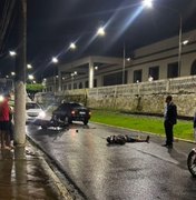 Colisão entre carro e moto deixa motociclista em estado grave em Rio Largo
