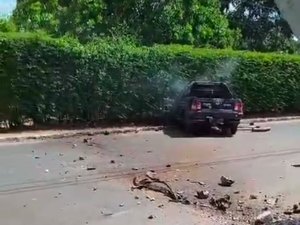 [Vídeo] Acidente em Lagoa da Canoa foi provocado após condutor furar blitz e atropelar policial