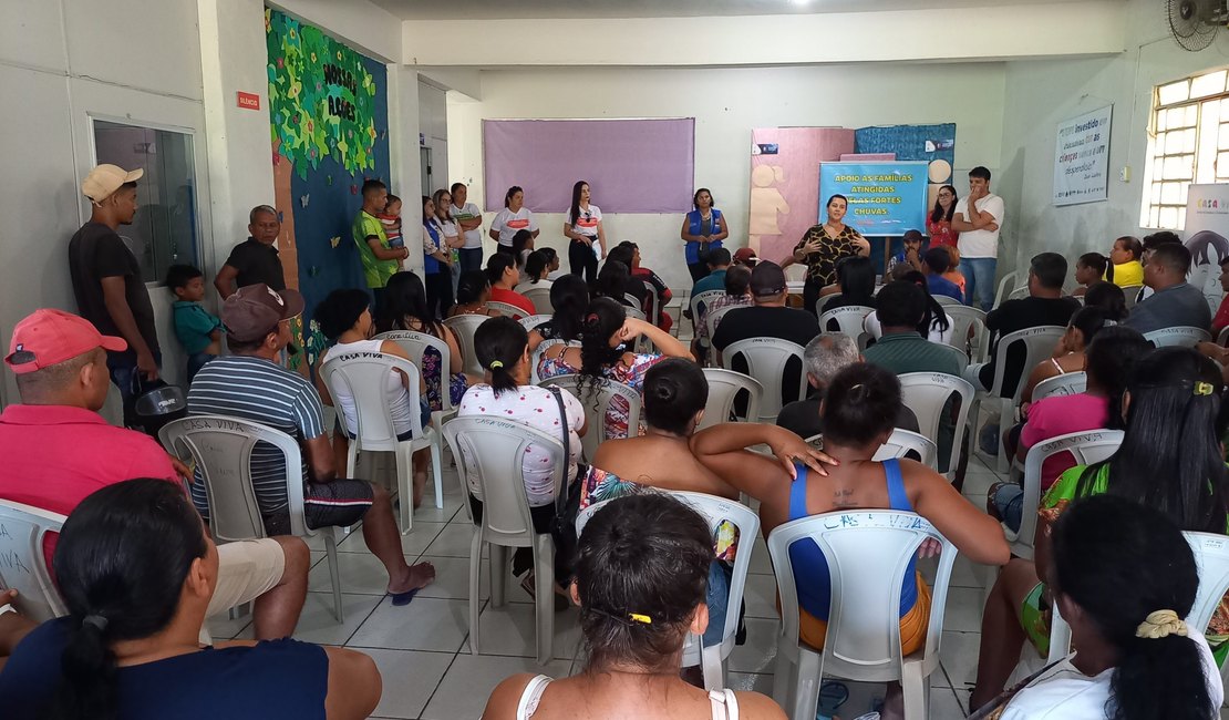 Assistência Social realiza reunião com famílias atingidas pelas fortes chuvas