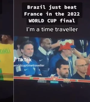 Homem afirma ser viajante do tempo e revela que Brasil vence a França na final da Copa do Mundo