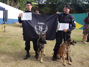 Policiais militares do 3º BPM de Arapiraca concluem curso de especialização com cães no Espírito Santo