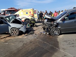 Colisão frontal deixa quatro pessoas feridas na zona rural de São Luís do Quitunde