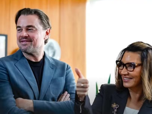 Lula e Janja se reúnem com Leonardo DiCaprio no Palácio do Planalto