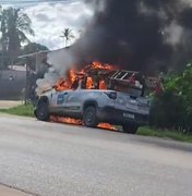 [Vídeo] Veículo incendeia na AL 101 Norte em Maragogi