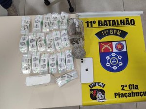 PM apreende drogas e prende suspeito de tentativa de homicídio no interior de AL