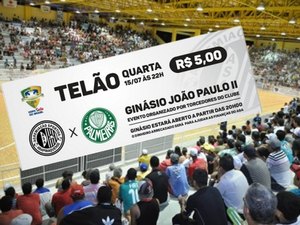 Jogo ASA e Palmeiras será transmitido em telão no ginásio João Paulo II