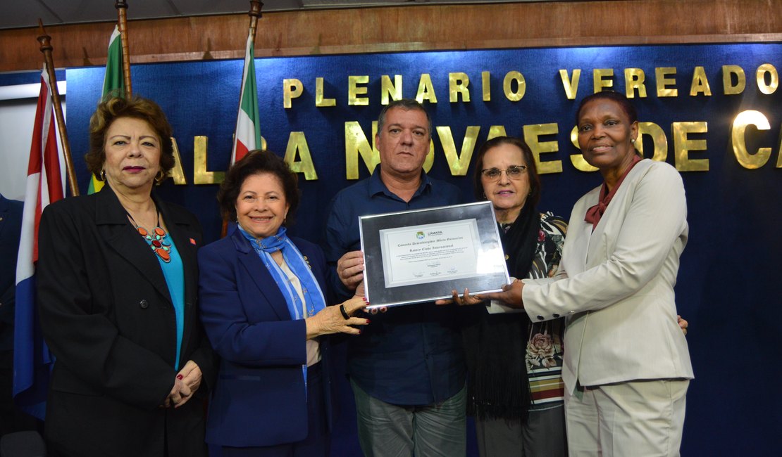Rotary Internacional é homenageado em Sessão Solene na Câmara de Maceió
