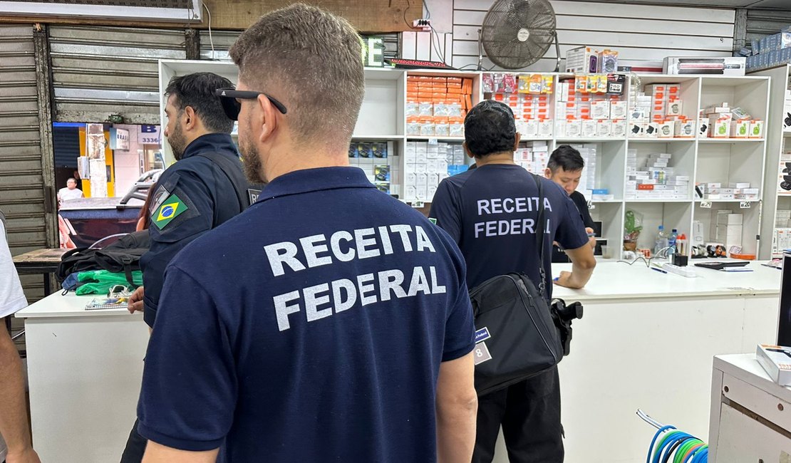 Receita realiza operação contra produtos falsificados em 13 lojas de Maceió