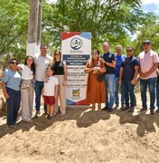 Prefeito entrega reforma da passagem molhada em Major Izidoro