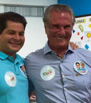 [Vídeo] Fernando Collor vota em Maceió e reafirma apoio a sobrinho candidato