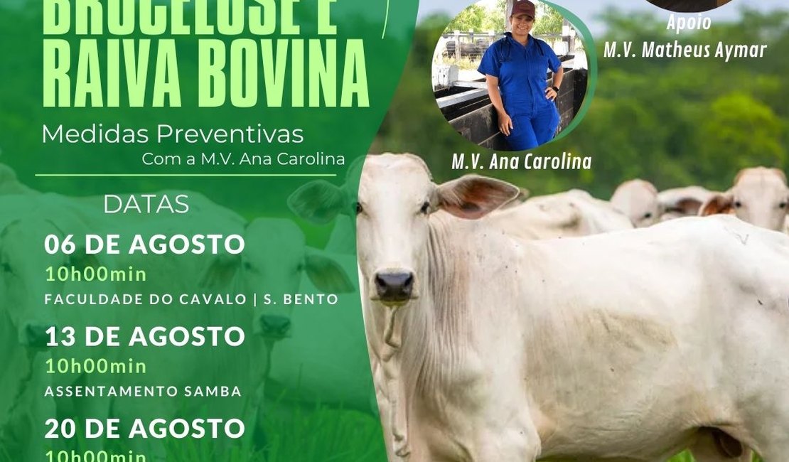 Maragogi sediará série de debates sobre brucelose e raiva bovina