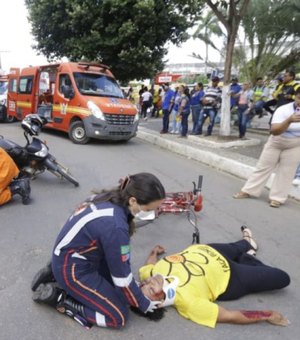 Maio Amarelo começa em Palmeira com ação impactante e reforça alerta pela vida no trânsito